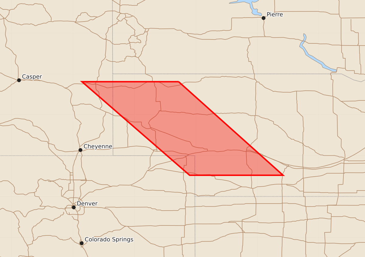 Risk area map for Watch 407 Outline