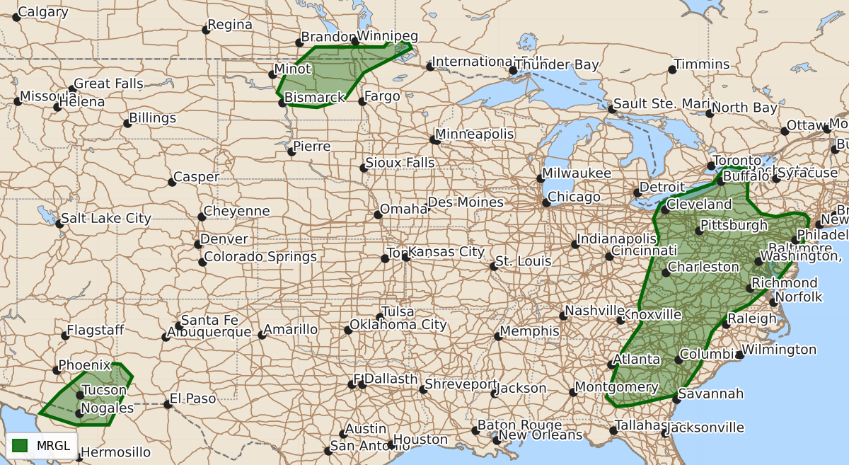 Risk area map for Day 1 Convective Outlook