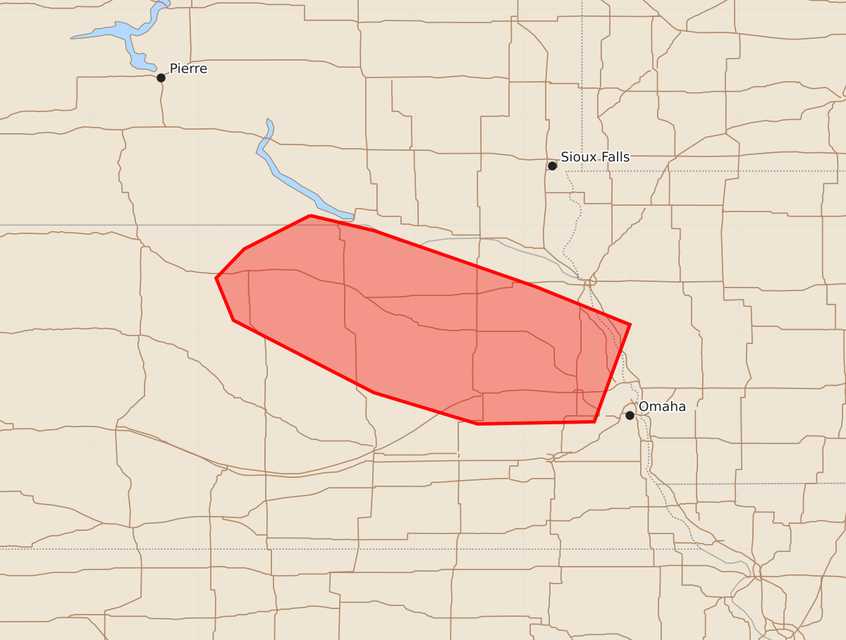 Risk area map for Mesoscale Discussion 1946
