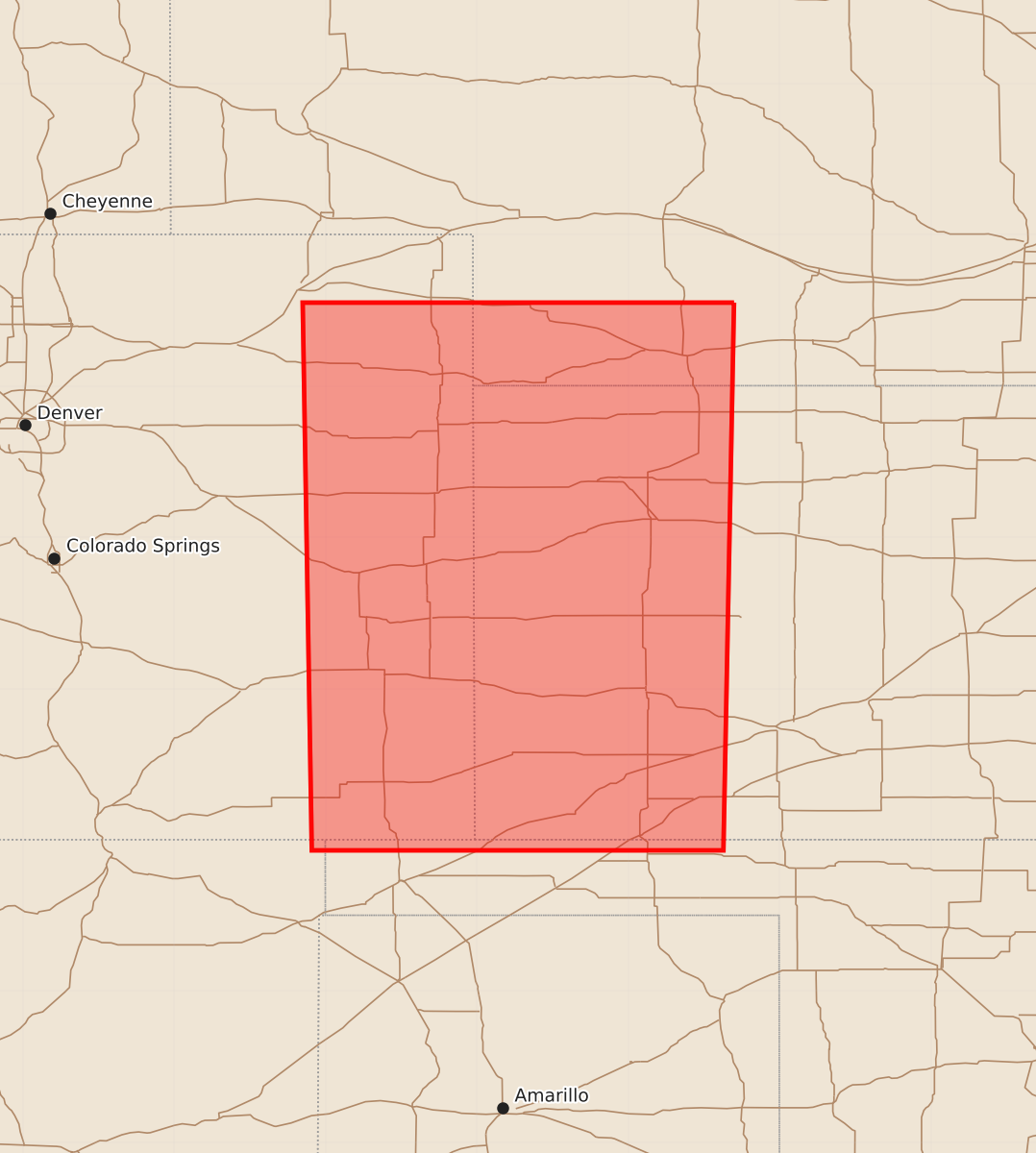 Risk area map for Watch 386 Outline