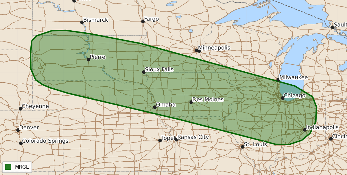 Risk area map for Day 3 Areal Outline