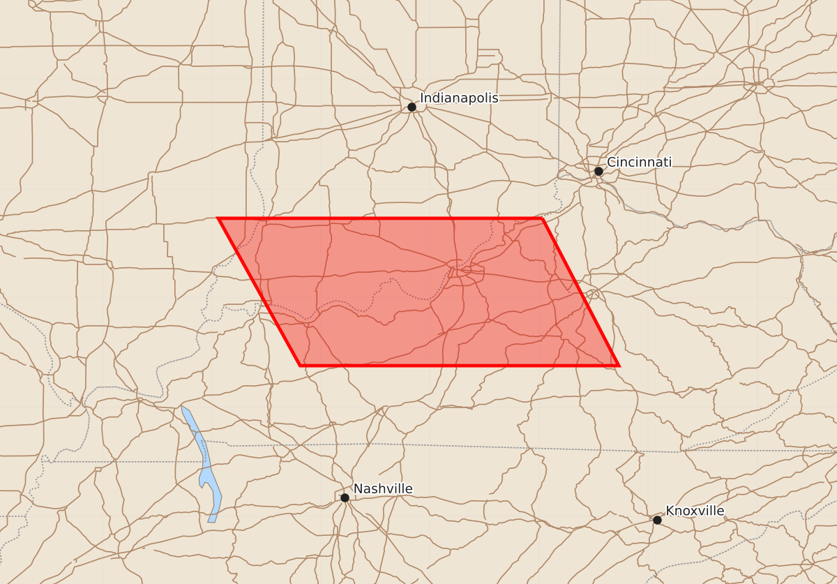 Risk area map for Watch 577 Outline