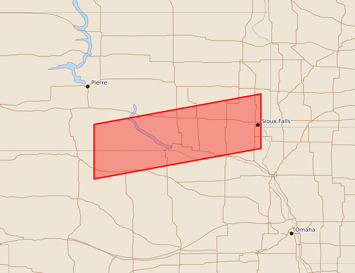 Risk area map for Watch 410 Outline