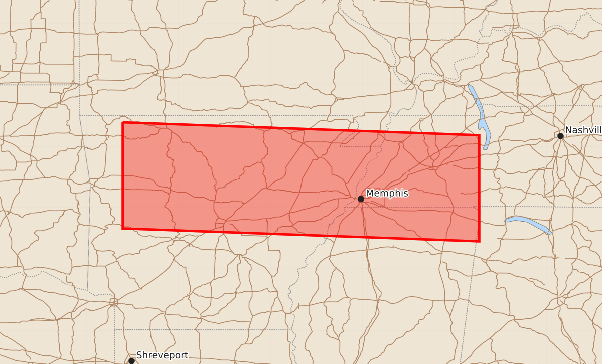 Risk area map for Watch 482 Outline