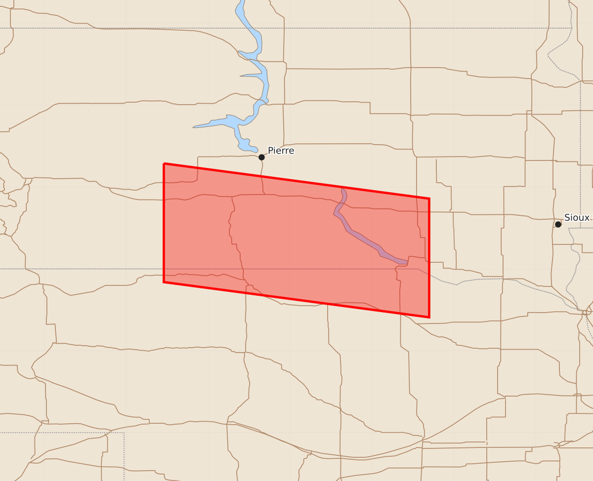 Risk area map for Watch 572 Outline