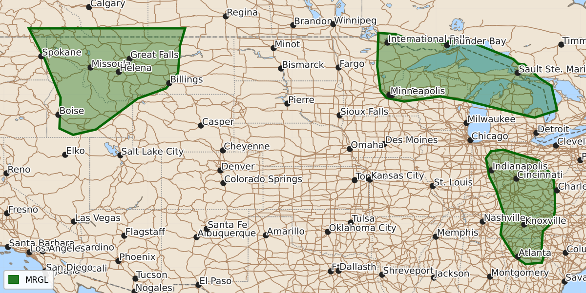 Risk area map for Day 1 Areal Outline