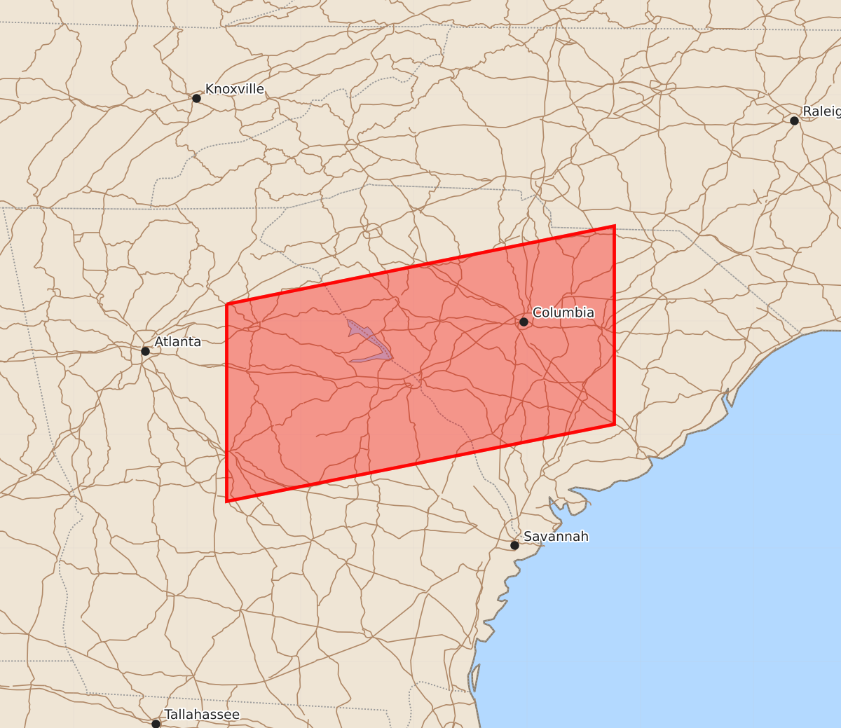 Risk area map for Watch 486 Outline