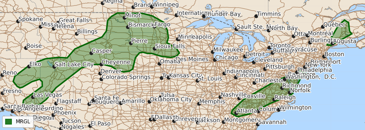 Risk area map for Day 1 Areal Outline