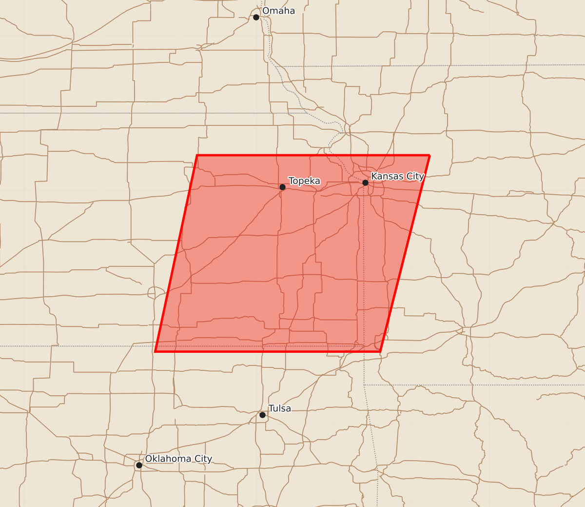 Risk area map for Watch 362 Outline