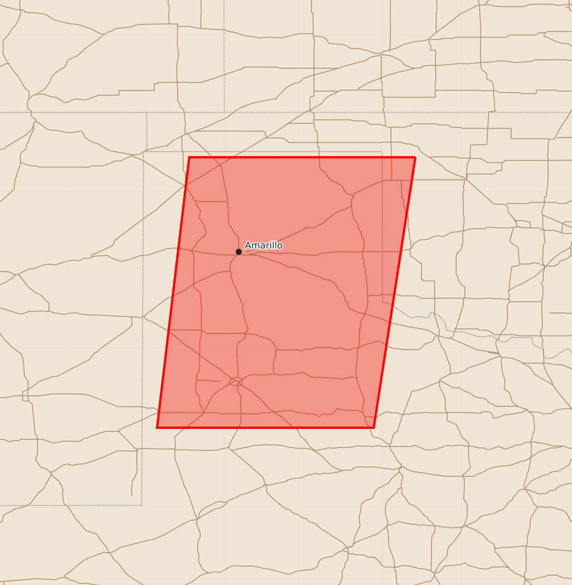 Risk area map for Watch 393 Outline