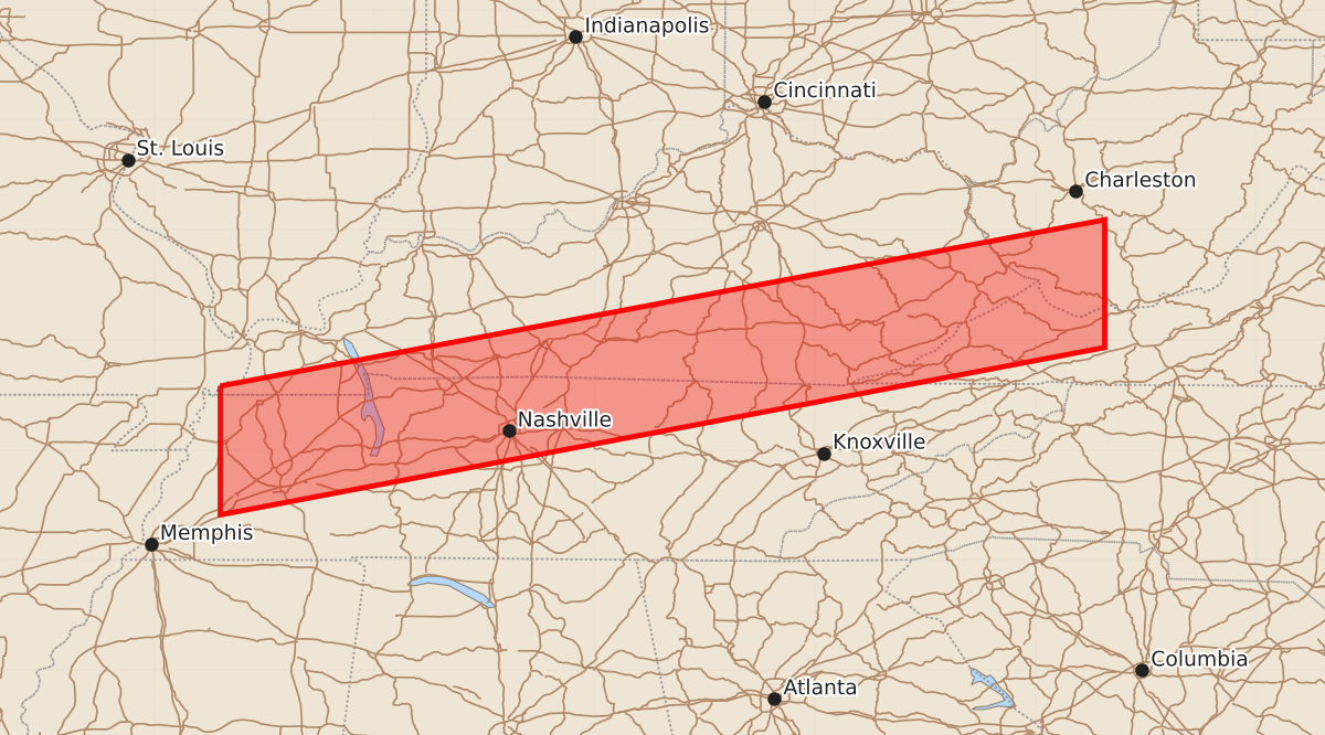 Risk area map for Watch 510 Outline