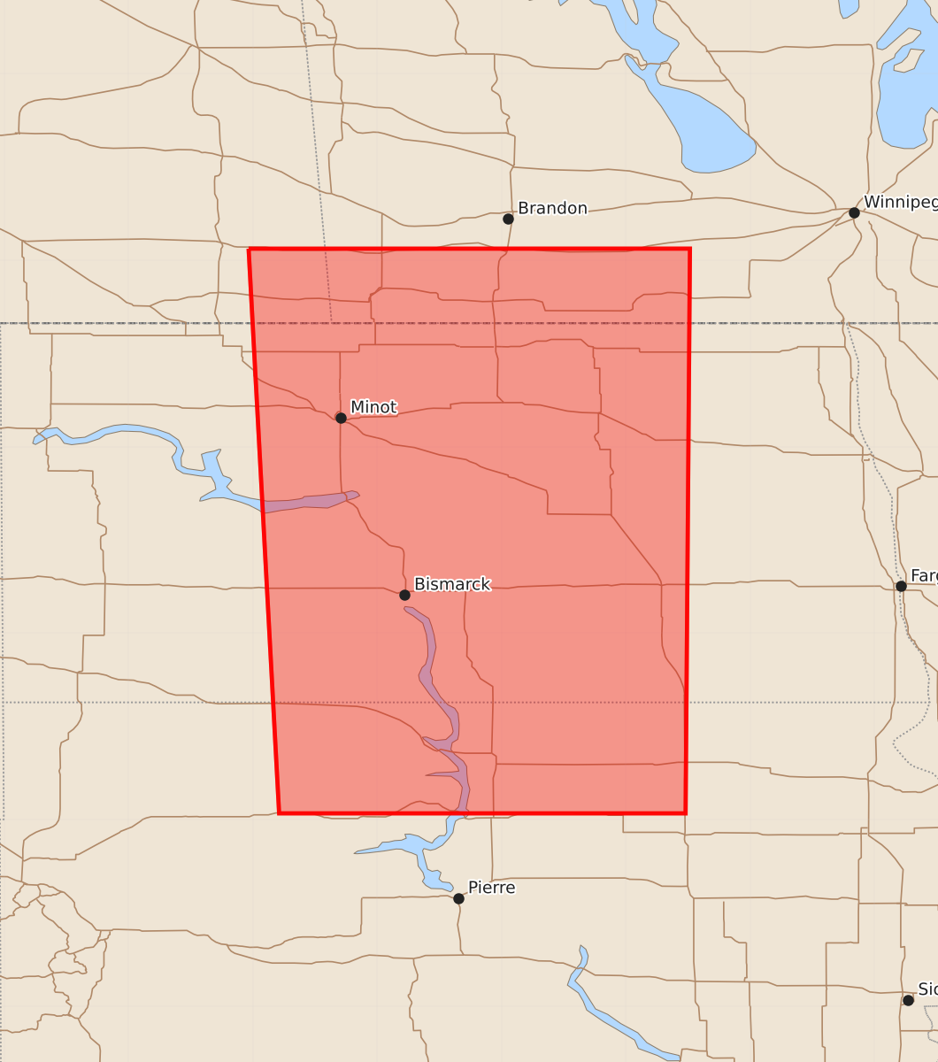 Risk area map for Watch 499 Outline