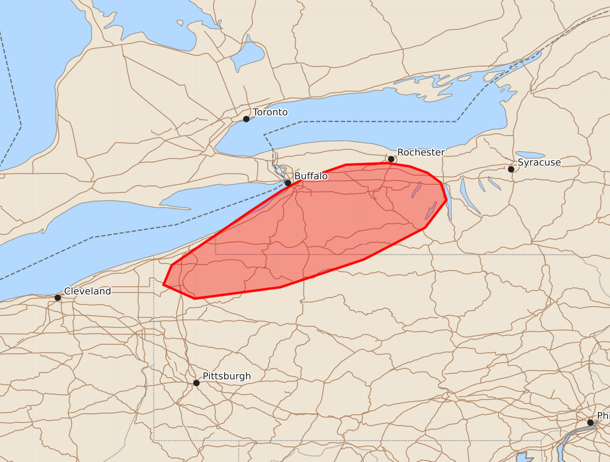 Risk area map for Mesoscale Discussion 1180