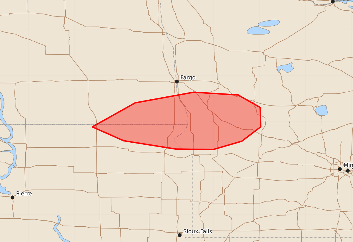 Risk area map for Mesoscale Discussion 1726