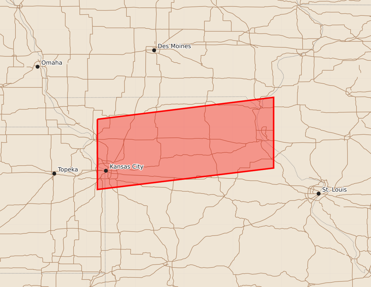 Risk area map for Watch 479 Outline