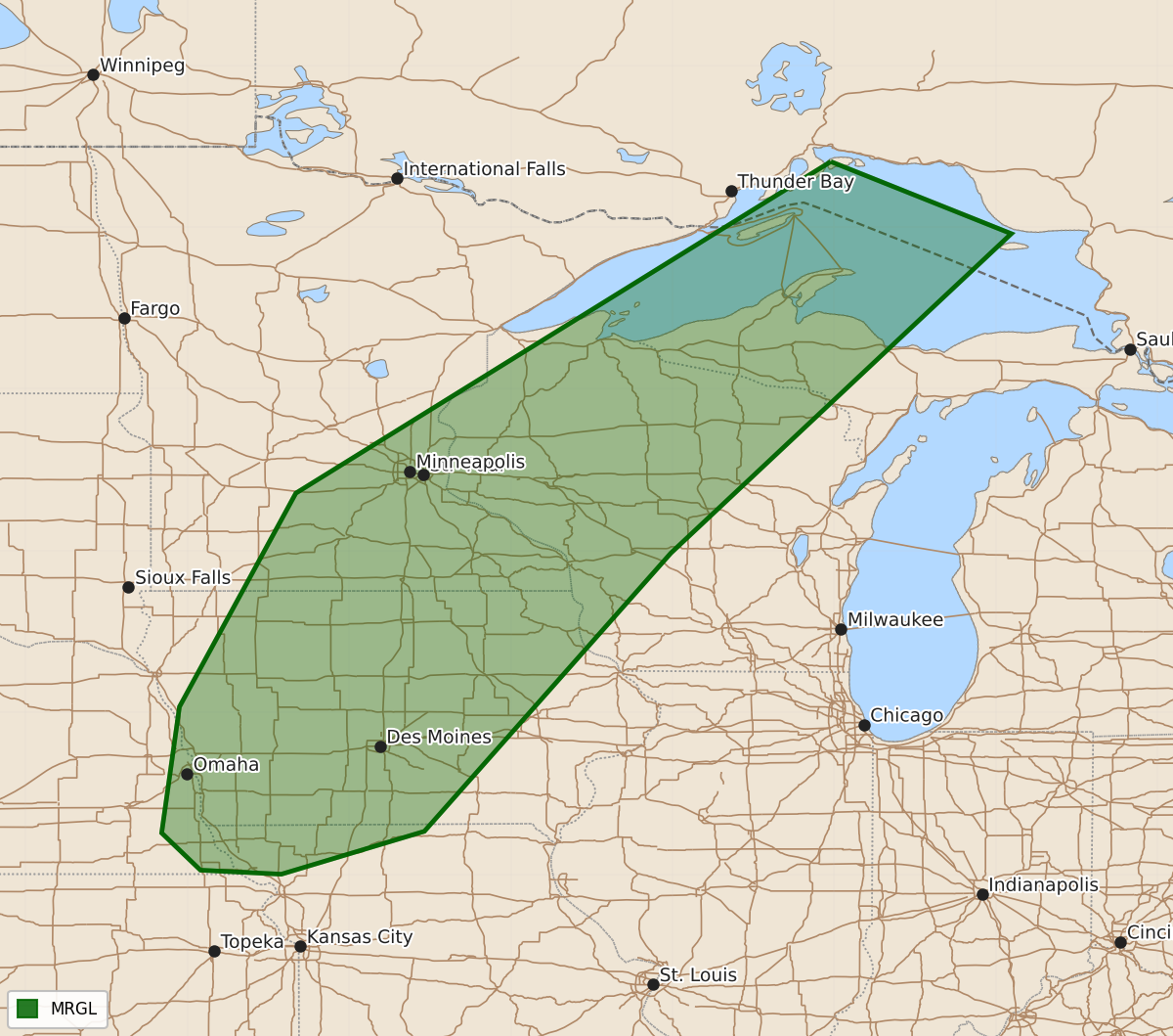 Risk area map for Day 3 Areal Outline