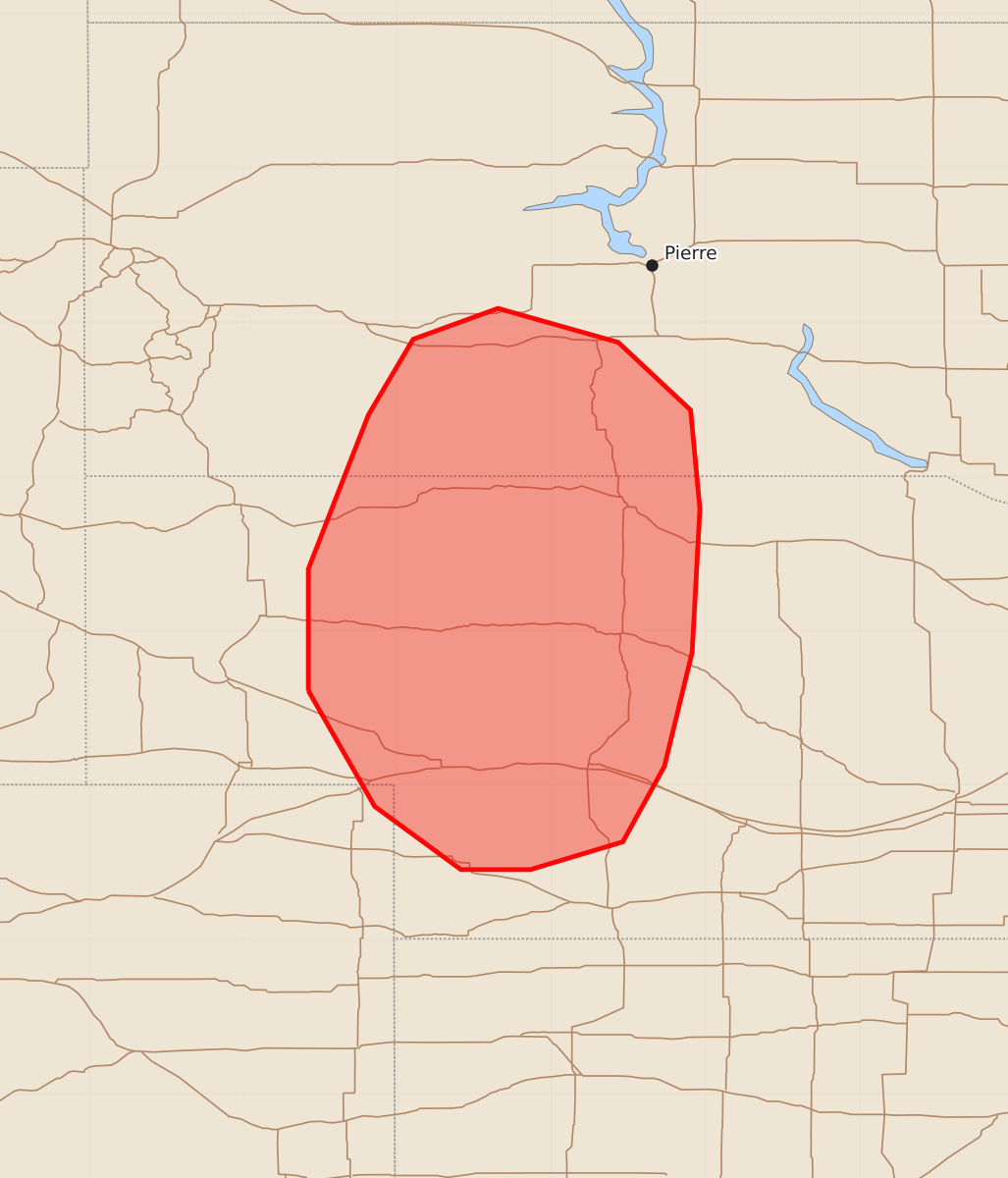 Risk area map for Mesoscale Discussion 2117