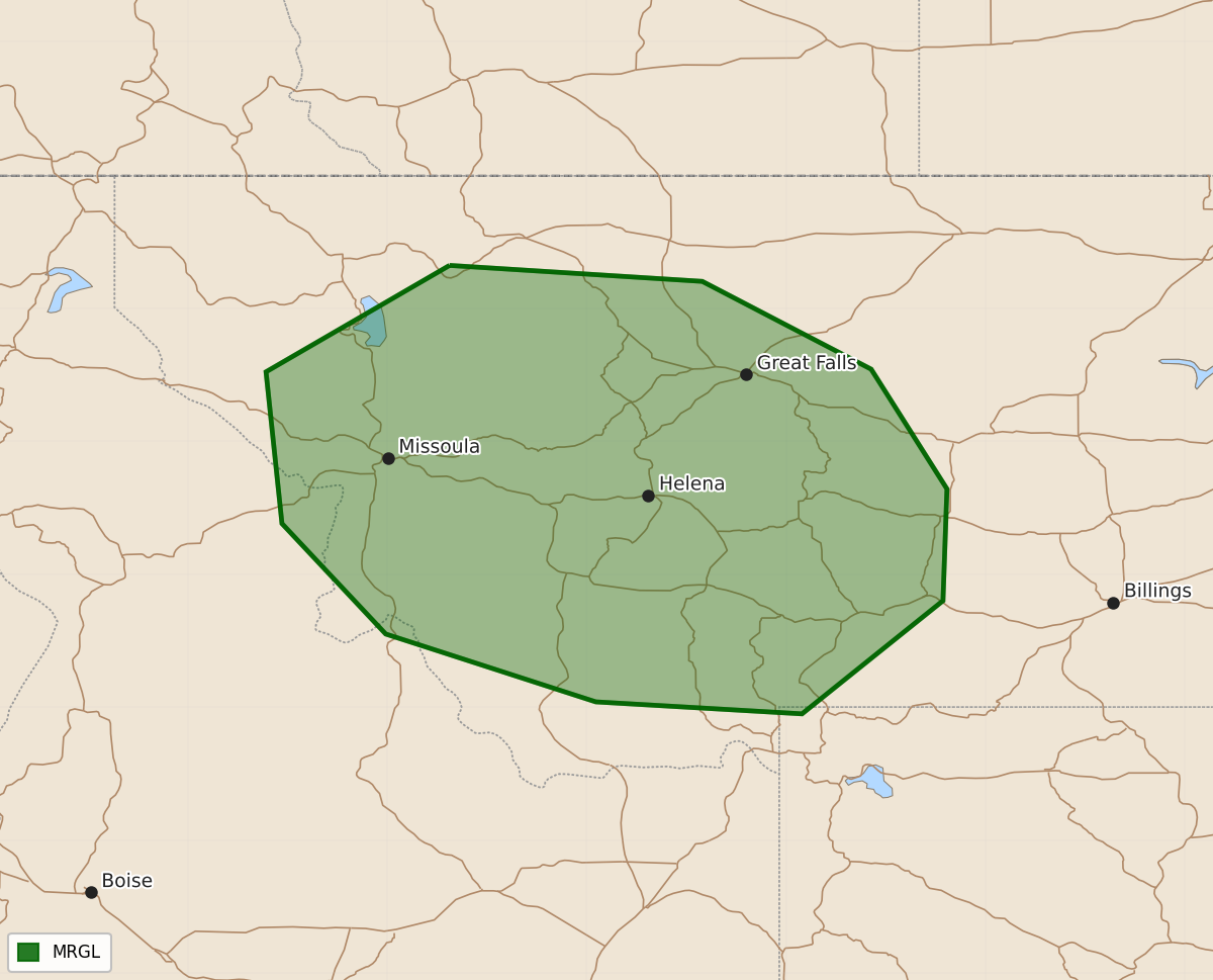 Risk area map for Day 2 Areal Outline