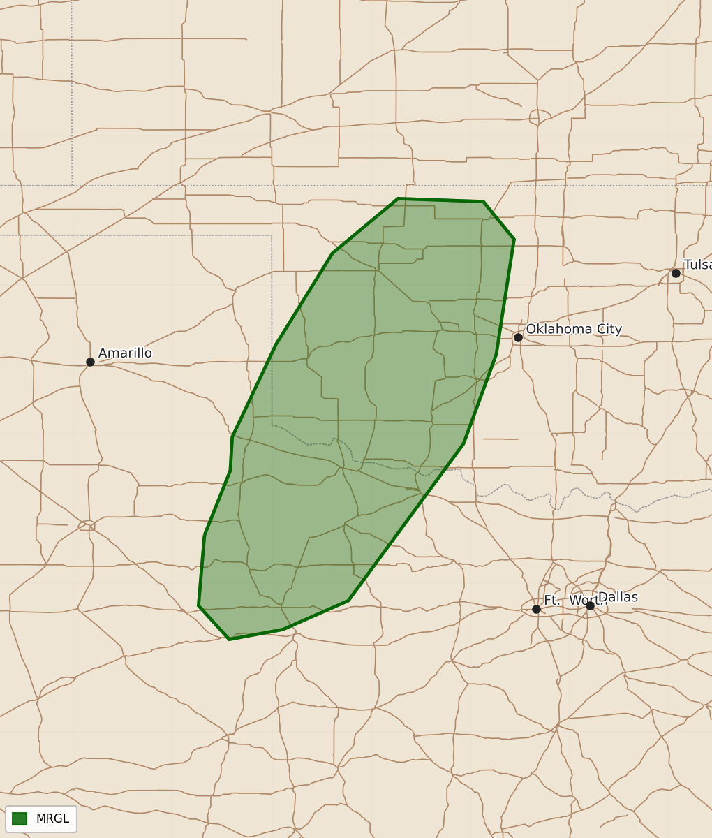 Risk area map for Day 1 Convective Outlook