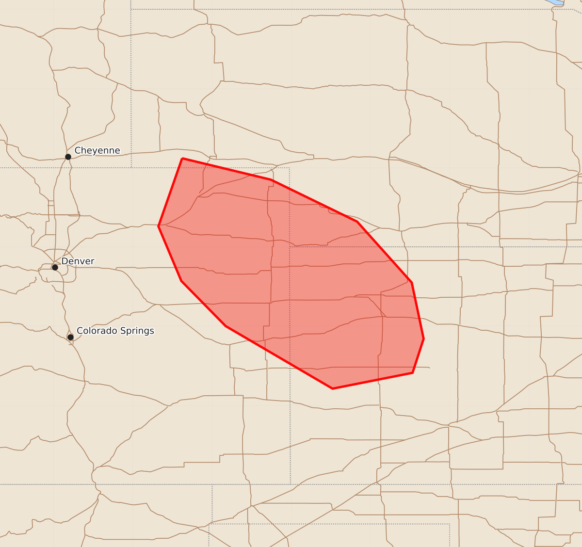 Risk area map for Mesoscale Discussion 2079