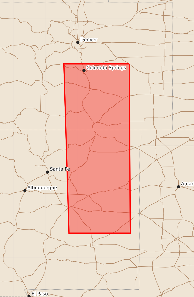 Risk area map for Watch 388 Outline