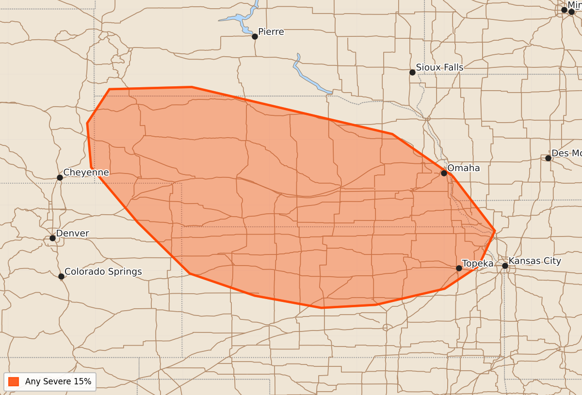 Risk area map for Day 4-8 Areal Outline