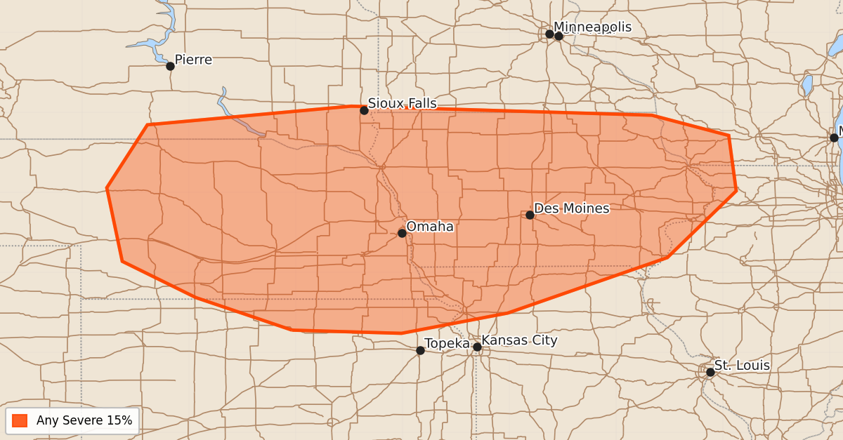 Risk area map for Day 4-8 Areal Outline