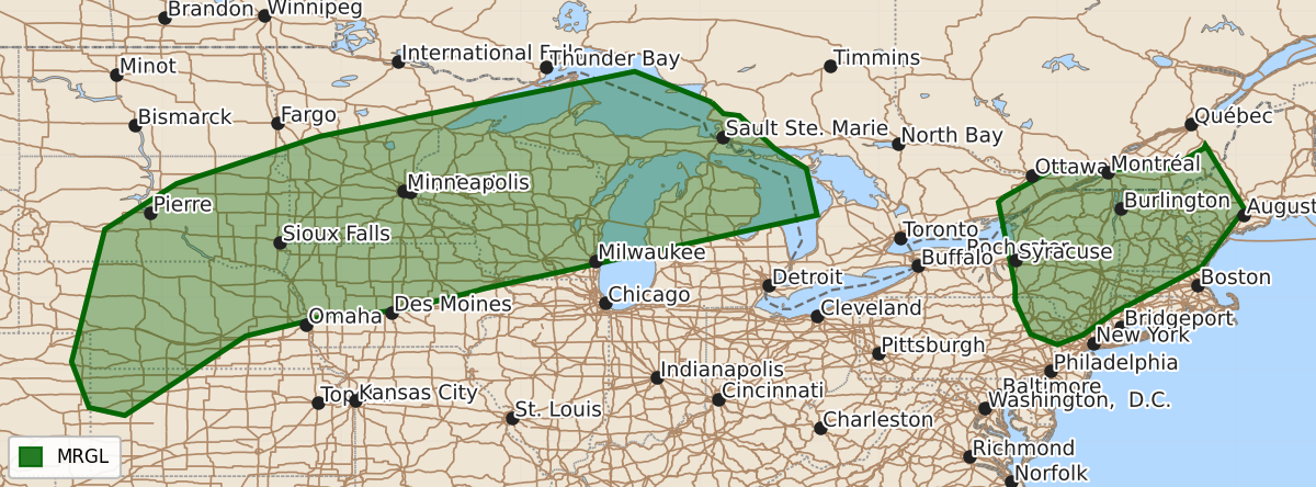 Risk area map for Day 3 Areal Outline