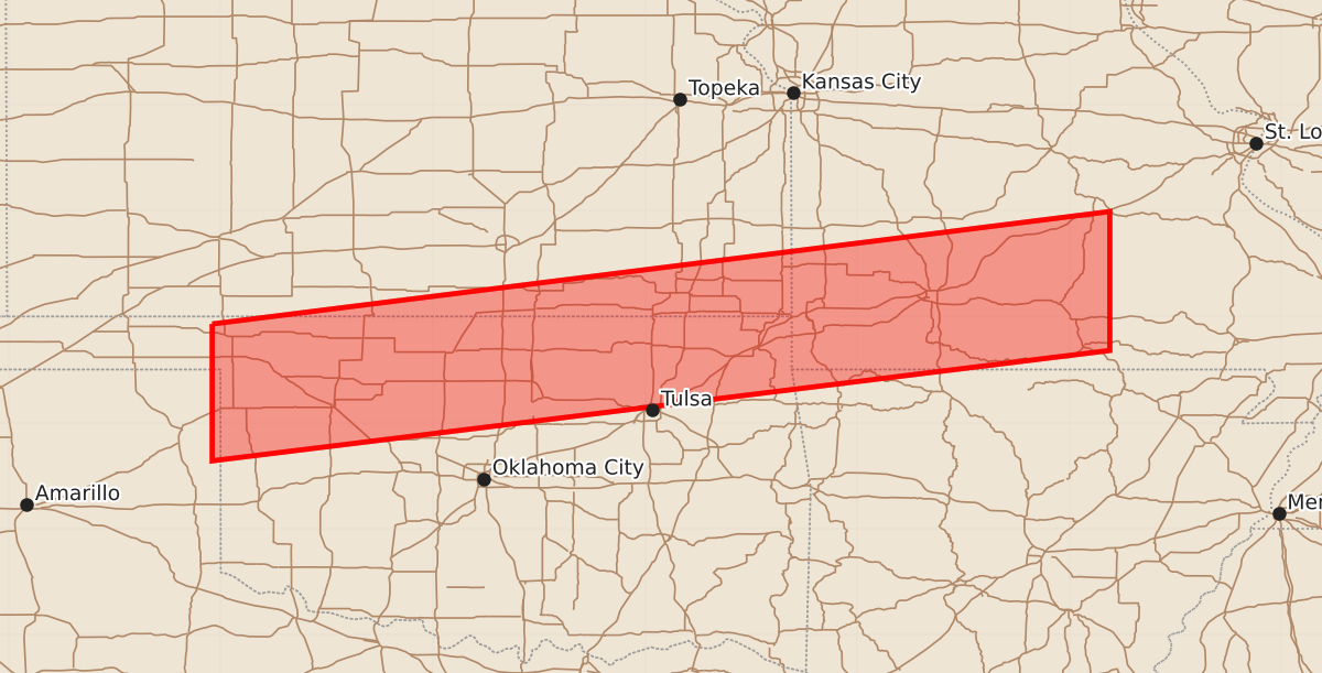 Risk area map for Watch 401 Outline