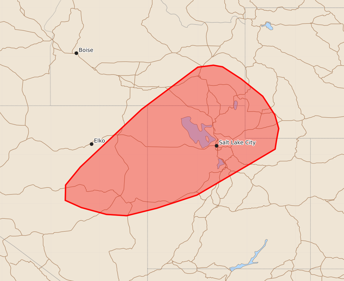 Risk area map for Mesoscale Discussion 2101