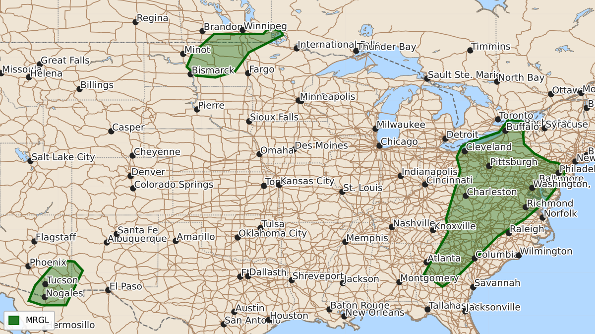 Risk area map for Day 1 Areal Outline