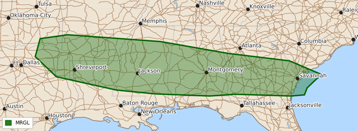 Risk area map for Day 3 Areal Outline
