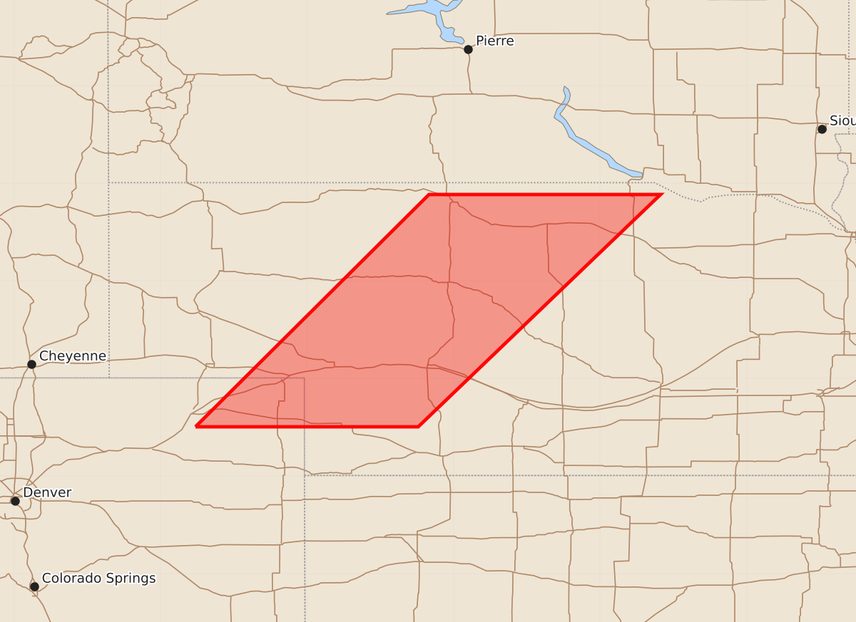 Risk area map for Watch 426 Outline