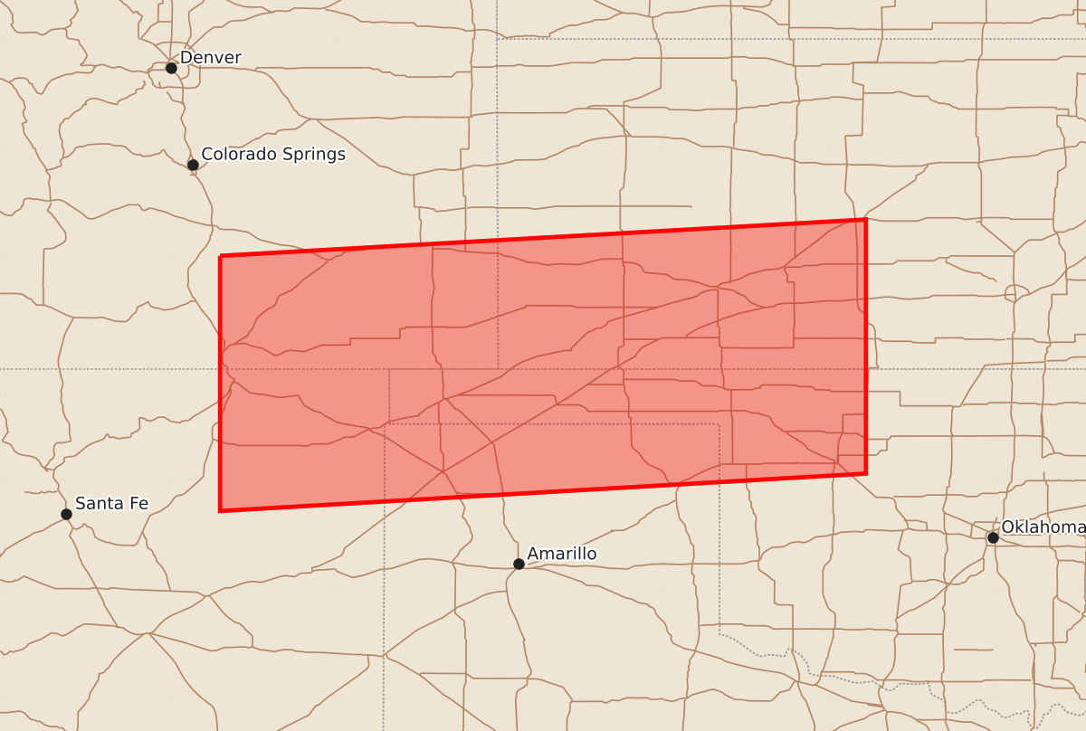 Risk area map for Watch 323 Outline
