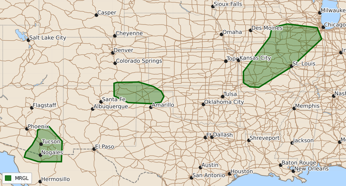 Risk area map for Day 2 Areal Outline