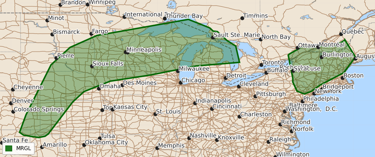 Risk area map for Day 3 Areal Outline