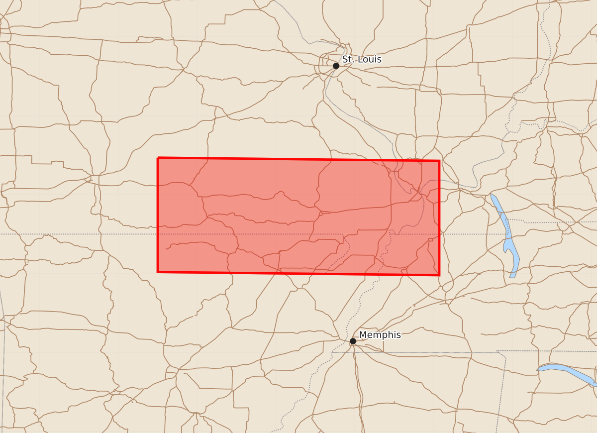 Risk area map for Watch 602 Outline