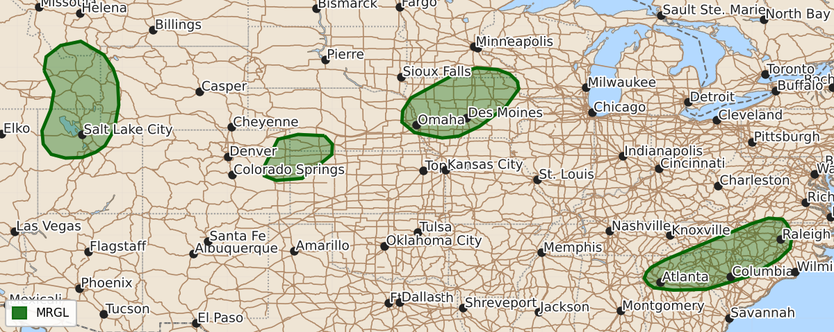 Risk area map for Day 1 Areal Outline