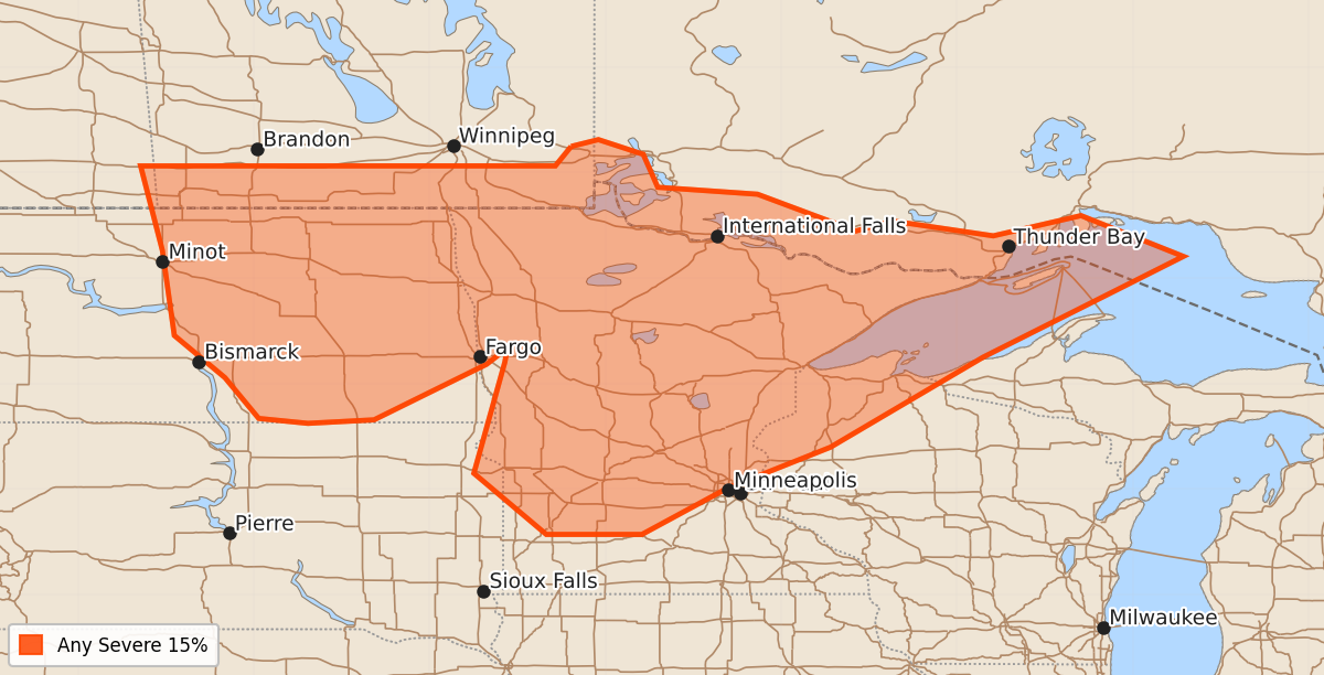 Risk area map for Day 4-8 Areal Outline