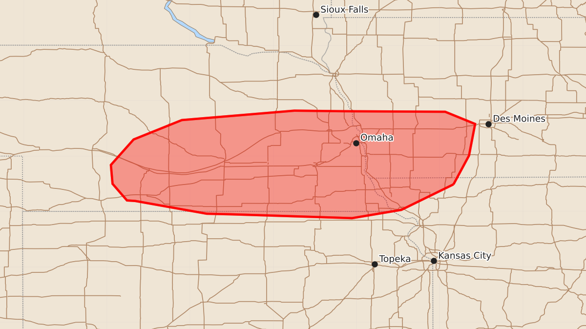 Risk area map for Mesoscale Discussion 1082