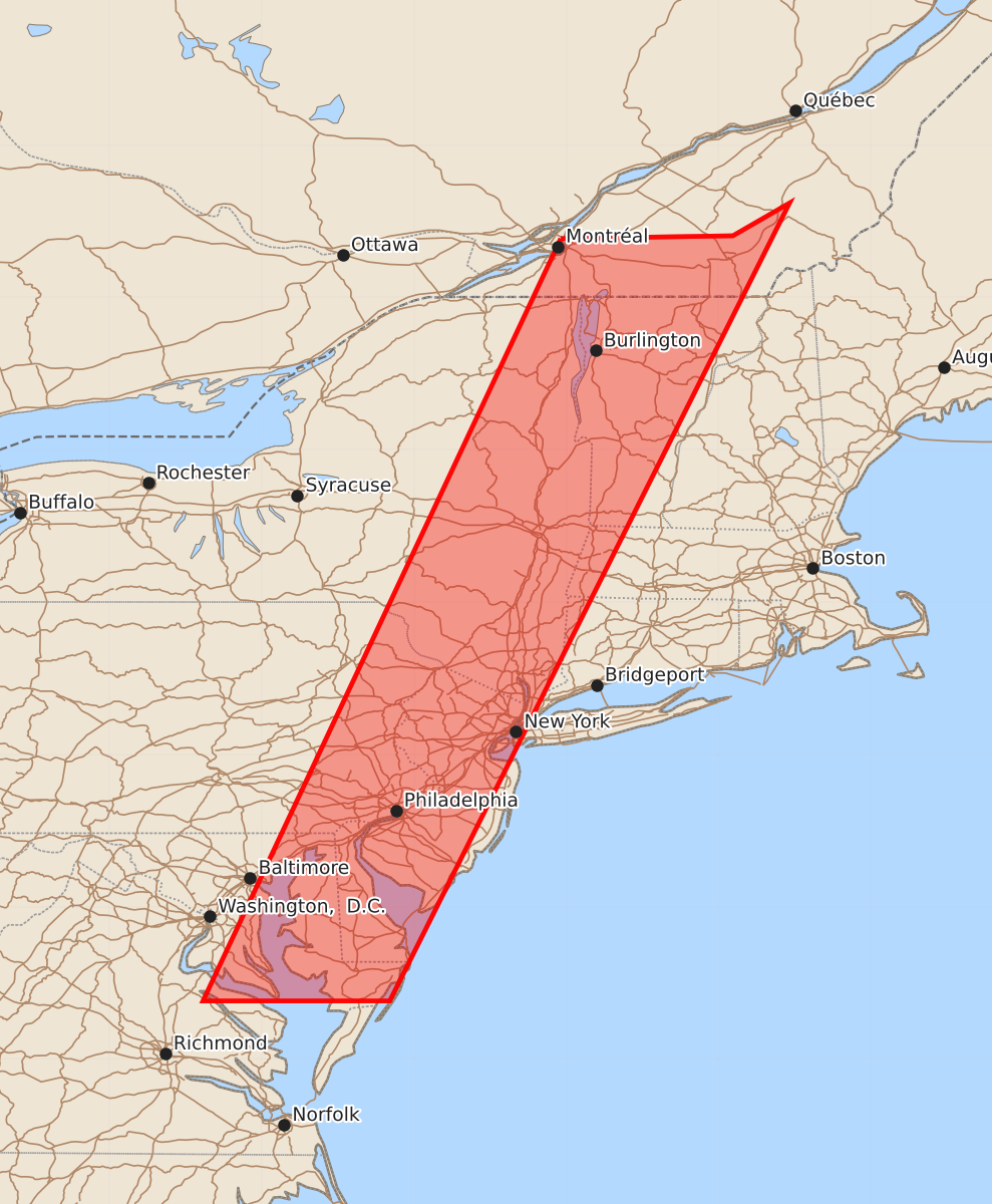 Risk area map for Watch 317 Outline