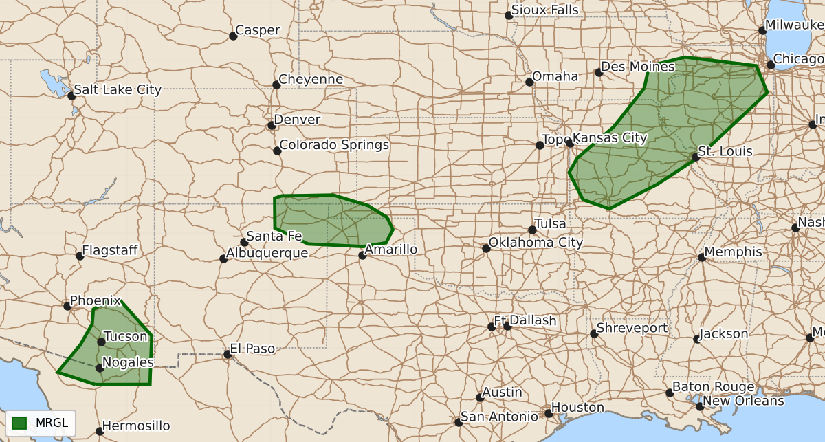 Risk area map for Day 2 Areal Outline