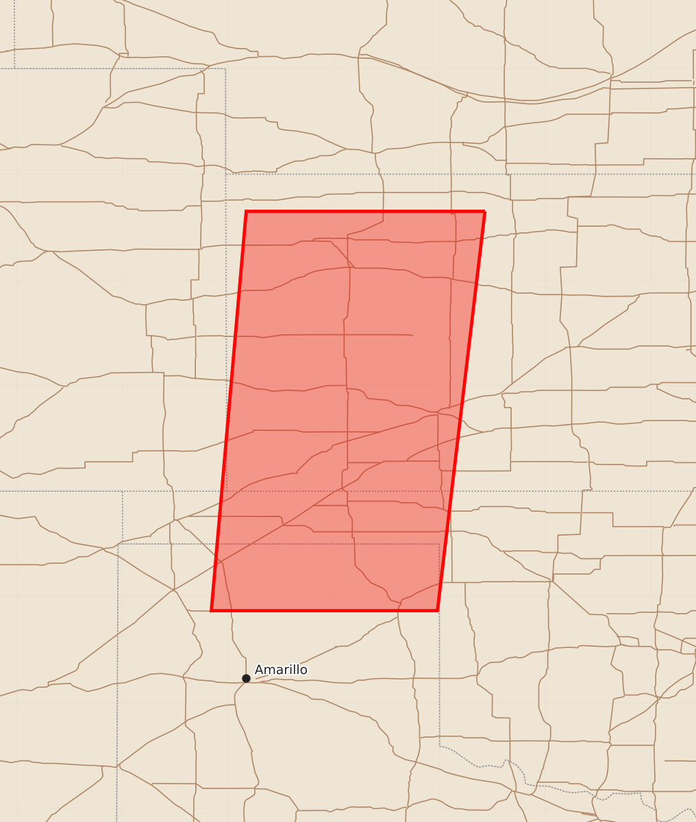 Risk area map for Watch 433 Outline