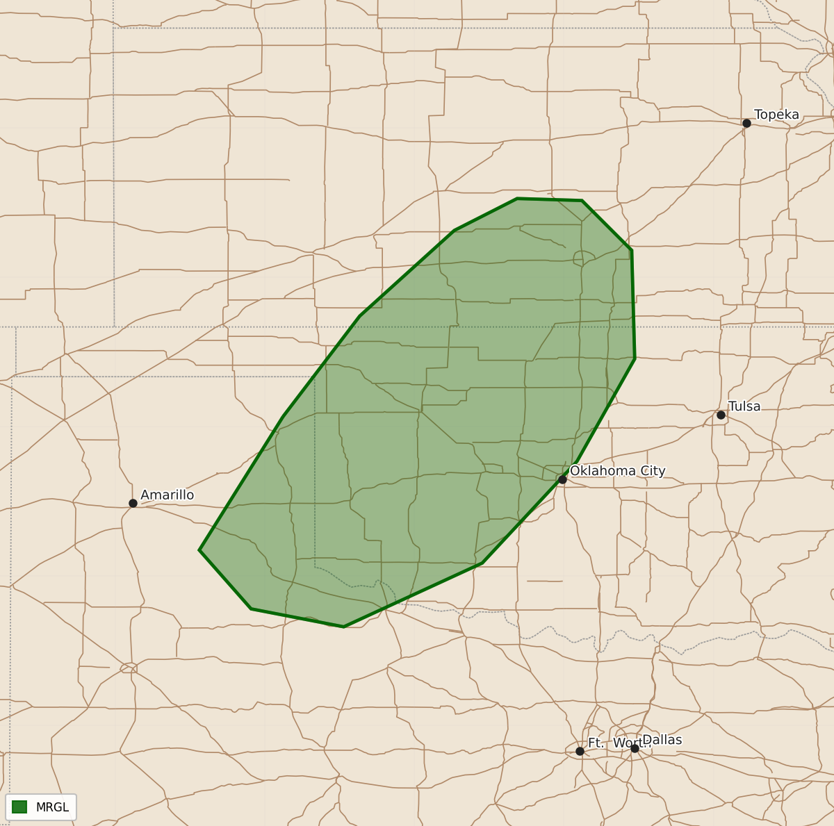 Risk area map for Day 3 Areal Outline