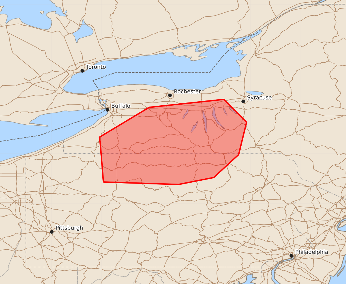Risk area map for Mesoscale Discussion 1894