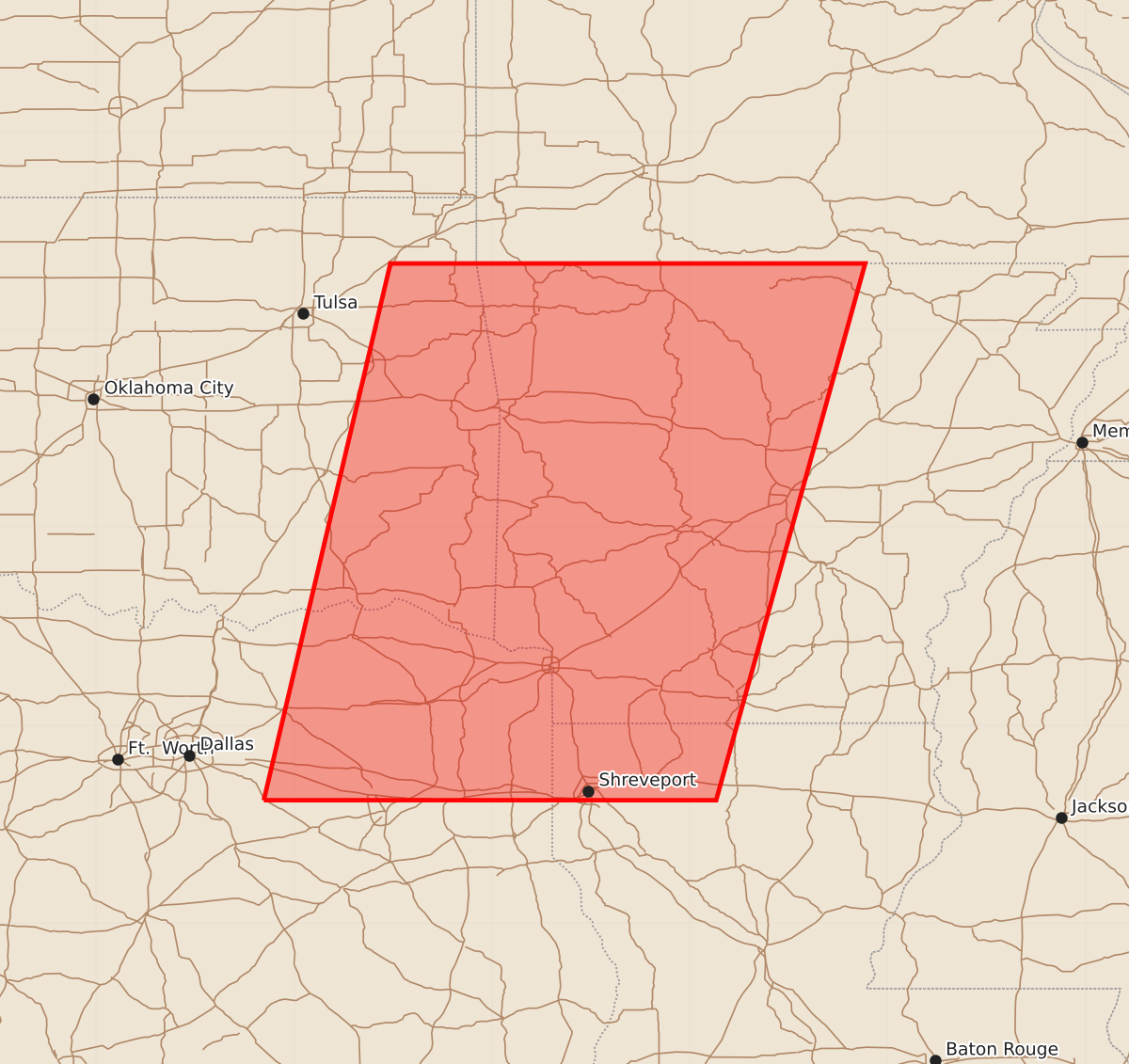 Risk area map for Watch 373 Outline