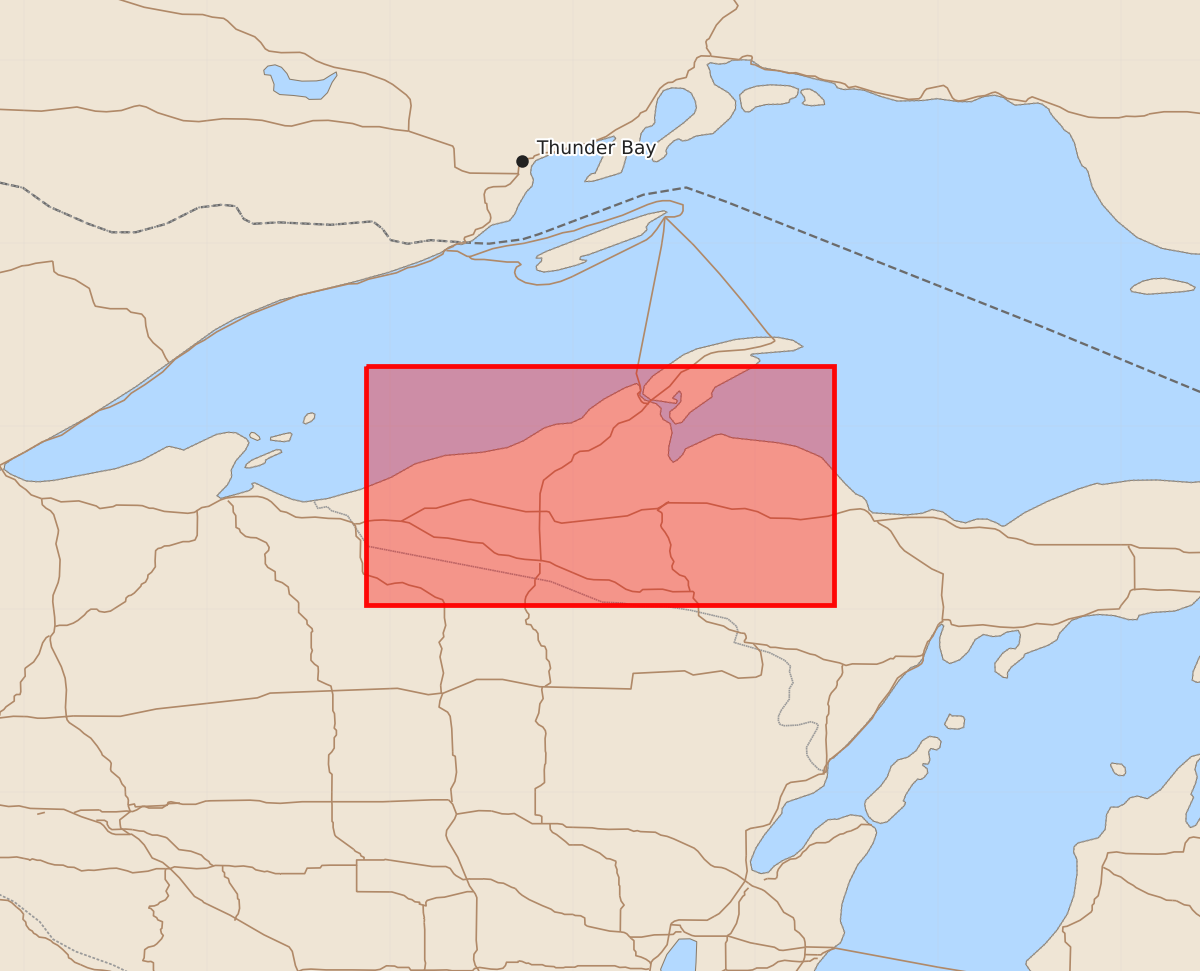 Risk area map for Watch 416 Outline