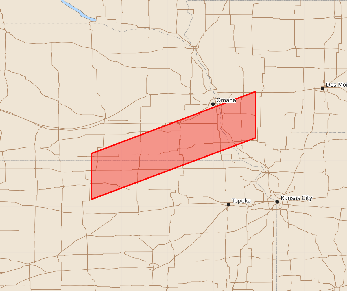 Risk area map for Watch 328 Outline