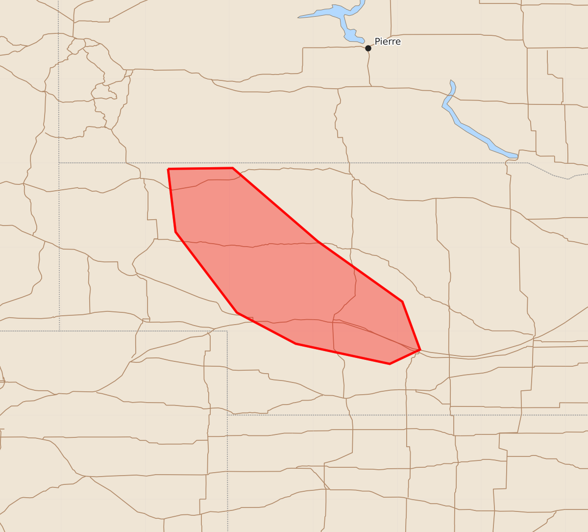 Risk area map for Mesoscale Discussion 1938