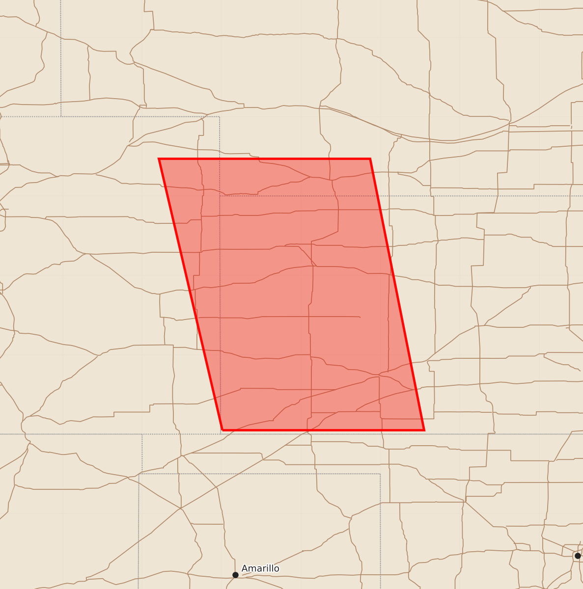 Risk area map for Watch 442 Outline